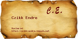 Czikk Endre névjegykártya