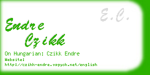 endre czikk business card